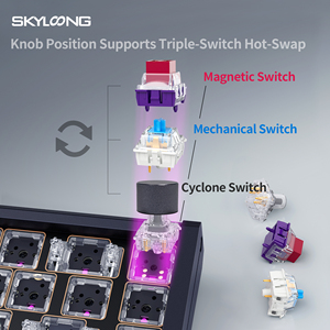 Skyloong Gk68 Ông Pro Nhôm 3 Chế độ Không Dây RGB 8K Từ Tính Và Cơ Khí Phản ứng Chuyển Đổi Cơ Khí Chơi Game Bàn Phím - Product Image 3