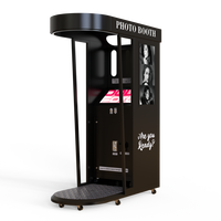 DOLA Photomaton Robuste en Acier Inoxydable avec Écran Tactile, Support DSLR, Compatibilité Multi-Appareils NFC, Impression Instantanée