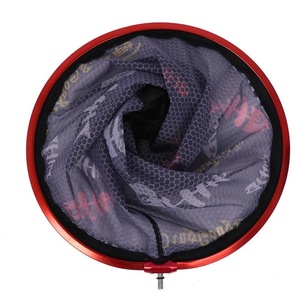Tête de épuisette en alliage d'aluminium Boyuan, anneau épaissi et approfondi, filet anti-accrocs pour poisson, grande maille en nid d'abeille noire pour gros poissons - Product Image 1