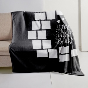 Couverture tricotée Raschel personnalisée avec impression photo DIY par presse à chaud, 20 15 9 6 panneaux, pour la <span class=keywords><strong>famille</strong></span>, avec pompons - Product Image 3
