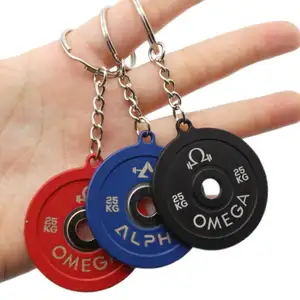 Accessories Customized Metal Keychain Plated 3d Key Chain LED Gift Anime Dumbbell Metal Keychain