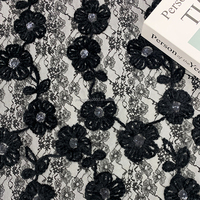 Nouvelle dentelle en polyester blanc, respirante, extensible, légère, tissu en dentelle à broderies tendance, robe de mariée pour femmes