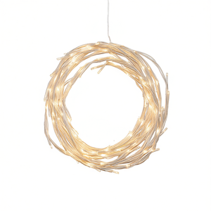 Guirnalda de Abedul Iluminada de 7.87 pies con 144 LED Blanco Cálido, Cadena de Luces Impermeable IP45, Iluminación Decorativa para Chimenea Navideña - Product Image 1