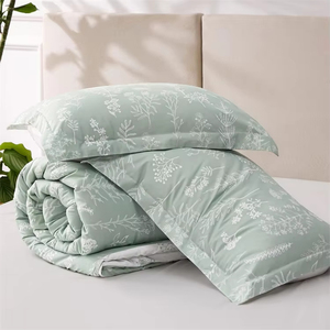 Ensemble <span class=keywords><strong>de</strong></span> literie 3 pièces au design floral charmant, couette réversible douce pour <span class=keywords><strong>lit</strong></span> queen, linge <span class=keywords><strong>de</strong></span> <span class=keywords><strong>lit</strong></span> complet <span class=keywords><strong>avec</strong></span> deux taies d'oreiller - Product Image 6