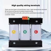 Transformateur triphasé sec abaisseur de tension 10kVA 40kVA 70kVA, entrée 380V et sortie 220V, 50Hz, 380V vers 220V pour usage industriel