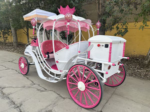Chariot de princesse Cendrillon en forme de citrouille, chariot électrique de luxe pour mariage, à vendre - Product Image 3
