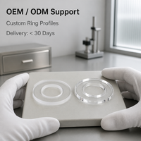Composants de bague en quartz transparent sur mesure avec options de profil fin et épais pour l'approvisionnement industriel OEM/ODM