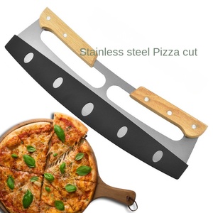 Cortador de <span class=keywords><strong>Pizza</strong></span> de Acero Inoxidable de Alta Resistencia, Cuchillo Semicircular para <span class=keywords><strong>Pizza</strong></span>, Herramienta para Hornear, Agitador de <span class=keywords><strong>Pizza</strong></span> - Product Image 1