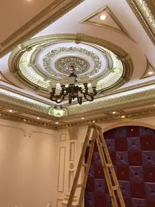 Hôtel de luxe plafond corniche prix décoration PU or garniture