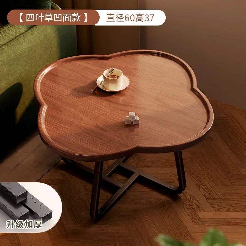 โคลเวอร์สี่แฉก [ดีไซน์เว้าสีวอลนัท] - 60*44 ซม.