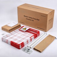Barrière de sécurité électrique durable, clôture d'avertissement haute tension, filet d'isolation rouge et blanc, pour postes de transformation et sites électriques, personnalisable et portable