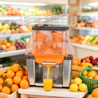 Automatische Volledige Fruitpers Sinaasappelpers Machine Commerciële RVS Sapcentrifuge met Vruchtvleescontrole Gemakkelijk te reinigen