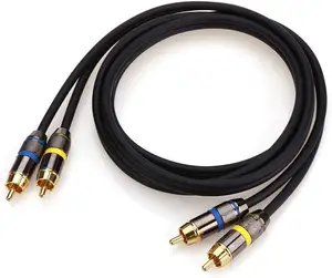 2RCA to 2RCA Male to Male Stereo Audio Cable for Home Theater HDTV Game Console Hi-Fi System UL dual to dual rca cable