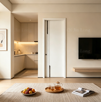 Prix d'une porte intérieure en bois massif au design moderne. Peut être transformé en cadres en bois insonorisés. Convient aux résidences
