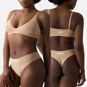 Conjuntos de Lencería Personalizados para <span class=keywords><strong>Mujer</strong></span>, Conjunto Sexy de 2 Piezas, Brasier y Tanga, <span class=keywords><strong>Ropa</strong></span> <span class=keywords><strong>Interior</strong></span> y Bragas, Conjuntos de Bralette Triangular - Product Image 1