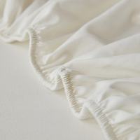 Drap-housse en coton lavé avec bande élastique, couleur unie, pour matelas simple, double, king, queen, 140/150/160/180x200
