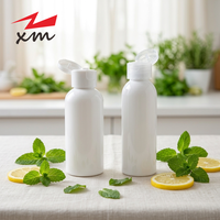 Gran Stock de Botellas Desechables para Loción con Tapa de Rosca de 2oz, Botella de Desinfectante de Manos de 60ml, Botella Blanca con Tapa Abatible para Crema Facial y Cosméticos