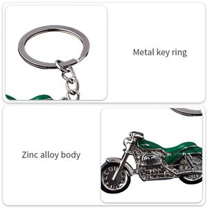 Porte-clés en forme de moto très vendus, cadeau promotionnel, porte-clés en métal vert pour les entreprises - Product Image 5