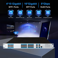 Switch Jaringan Terkelola Industri dengan 8 Port RJ45, 16 Port SFP, 4 Port Uplink SFP 10G, ERPS Ring, Routing Dinamis, dan VLAN