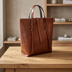 Pochette élégante en cuir véritable pour femme, avec fermeture éclair, imperméable, légère, portable, idéale pour les voyages, grand sac à main décontracté - Product Image 3