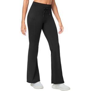 Leggings de Cintura Alta con Bolsillos para Mujer, Pantalones de Yoga Suaves y Elásticos, Pantalones de Deporte con Corte de Campana - Product Image 3