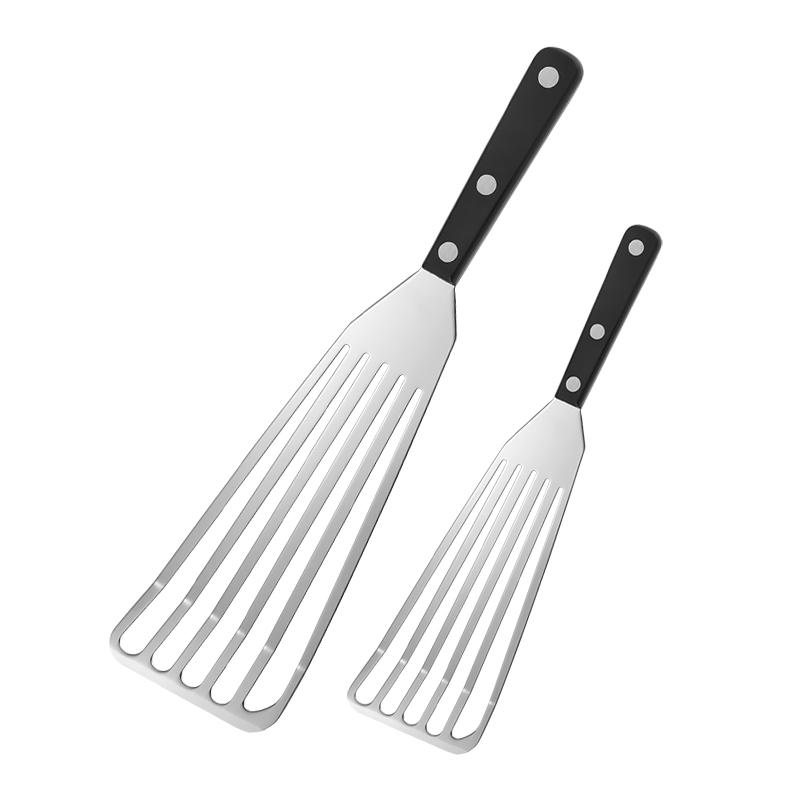 Hot selling high quality kitchen utensils stainless steel barbecue spatula pizza spatula fish spatula