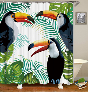 Impreso personalizado <span class=keywords><strong>de</strong></span> diseño Flamingo niños Cortina <span class=keywords><strong>de</strong></span> ducha - Product Image 3