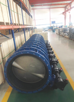 Vanne papillon à bride de Type U DN100 DN200 DN300 en fonte de Chine avec alimentation manuelle d'actionneur électrique pneumatique Buna PTFE