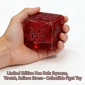 Nuevo Needoh Edición Limitada Dr Pepper Nice Cube Suptid Squish Rojo, Juguetes Sensoriales Antiestrés en Forma de Cubo Cuadrado - Product Image 4