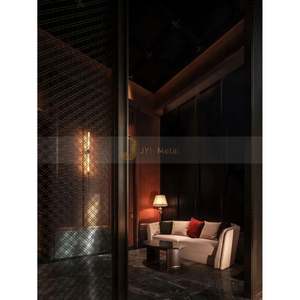 LL404 Customized Stainless Steel Waterproof Translucent Woven Decorative Mesh Movable Curtain <b>Wall</b> Partition <b>Screen</b> - Product Image 6