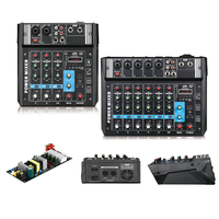Nouvelle console de mixage 4 voies/7 voies avec amplificateur intégré, machine de mixage professionnelle Bluetooth à réverbération avancée