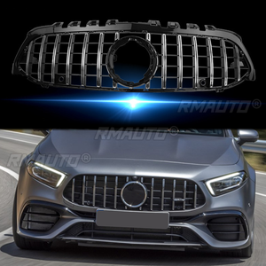 Grille de pare-chocs avant style GT Racing pour Mercedes Benz Classe A W177 2019 2020 2021 2022 A180 A200 A220, accessoire de style automobile - Product Image 2