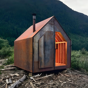 Haut-parleur d'extérieur moderne à toit pointu, modèle populaire pour 2 personnes, 12KW 6KW, en bois massif écologique - Product Image 3