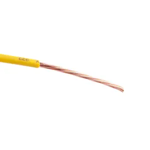 כבל חשמל ליבה אחת 35 מ""מ BV PVC חוט חשמלי מתח נמוך 450/750v חוט נחושת מוצק 35 מ""מ2 ירוק צהוב חוט הארקה