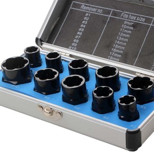 Hot Sale 10pcs Damaged Bolt Nut Screw Remover Extractor Removal Set Nut Removal Socket <b>Tool</b> <b>Threading</b> Hand - Product Image 1