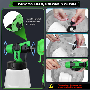 Pistola pulverizadora de pintura inalámbrica de 20 V con batería, 800 ml, con alimentación para pintar, CPS-20B-2 - Product Image 6