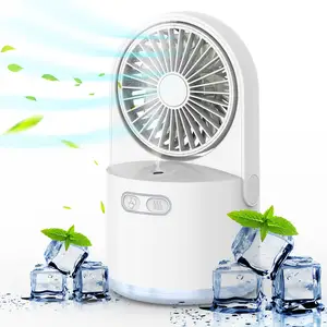 2024新技术产品空气冷却器水桌面雾风扇迷你便携式空调带发光二极管