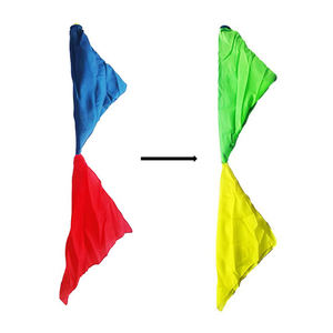 Close up <span class=keywords><strong>Double</strong></span> Color sciarpa Bound Edge Silk Change Color fazzoletto a quattro colori <span class=keywords><strong>Magic</strong></span> Trick Prop Trick - Product Image 1