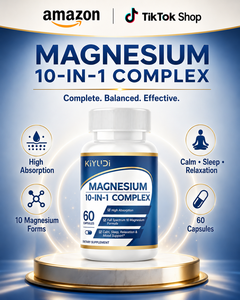 Livraison gratuite, directement de l'usine aux États-Unis, stock disponible, capsules de mélange de magnésium 10-en-1, complément alimentaire quotidien, 60 capsules - Product Image 3