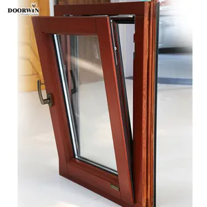 Überlegene Marke Doorwin Red Oak Holz flügel Fenster Hurricane Impact Modern Windows