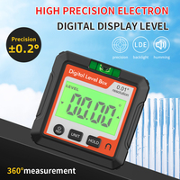 Niveau numérique, jauge d'angle, rapporteur électronique, inclinomètre avec écran LCD magnétique, boîte de niveau de précision