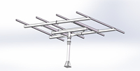 Sistem Pelacak Panel Surya 2-Axis Jimi-Tech GPSST-D1 12KW DC24V, Semua Komponen Utama Termasuk, Kit Pelacak Surya Dua Sumbu untuk Pemasangan di Tanah