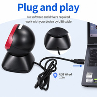 Lecteur de codes-barres de bureau YUANAIDC, scanner 1D 2D QR, lecteur de codes USB filaire, numérisation automatique pour les caisses de supermarchés