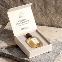 Boîte cadeau personnalisée pour eau de toilette blanche et boîte magnétique pour parfum avec boîte en papier parfumé pour l'emballage et la présentation de parfums