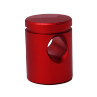 Verrou de cordon cylindrique en aluminium anodisé rouge personnalisé, tendeur de paracorde pour l'extérieur