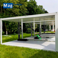 Kit de structure de maison conteneur modulaire préfabriquée détachable Mag Prefabs pour immeuble de bureaux au design moderne
