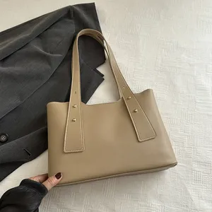 Bolsos Tote Casuales de Color Sólido para <span class=keywords><strong>Mujer</strong></span>, Bolso de Hombro para Viajar, con Cierre, Impermeable, Material PU, Correa Ajustable - <span class=keywords><strong>AliExpress</strong></span> - Product Image 3