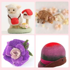 Kit de <span class=keywords><strong>fieltro</strong></span> con aguja con 3 tamaños de agujas para <span class=keywords><strong>fieltro</strong></span>, herramienta con mango de madera y protectores de dedos para <span class=keywords><strong>manualidades</strong></span> de lana DIY - Product Image 4