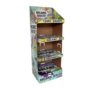Promotional 4 Tiers Cardboard Display Rack Custom Cardboard Display <b>Stand</b> Board Printed Pop Cardboard <b>Drinks</b> Display - Product Image 1