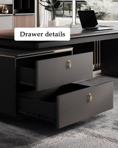 Scrivania Direzionale Moderna Personalizzata con Design a Pannelli, Costruzione in Legno Ecologico, Tavolo da Lavoro Modulare Durevole per Ufficio - Product Image 2